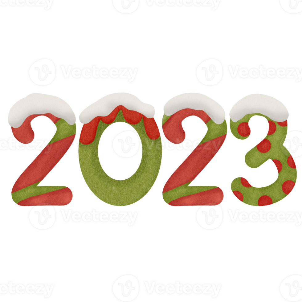 Year 2023 Christmas pattern png
