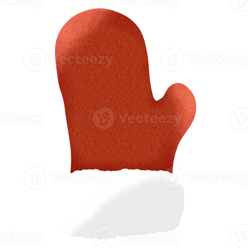 Lovely red glove for Christmas png