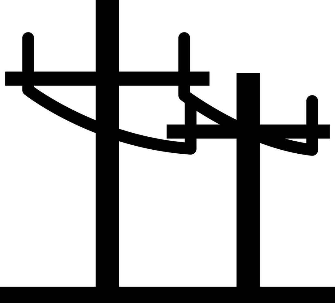Power transmission tower vector