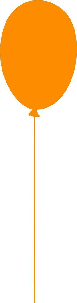 Illustration of flying orange balloon. vector