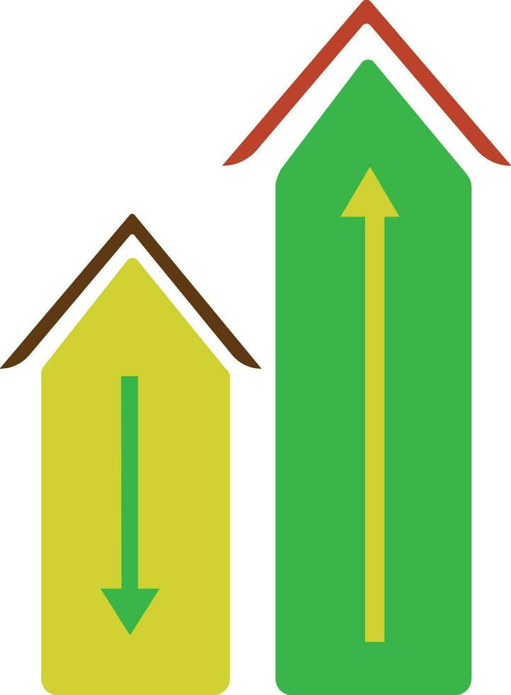 Flat style growth graph. 24831596 Vector Art at Vecteezy