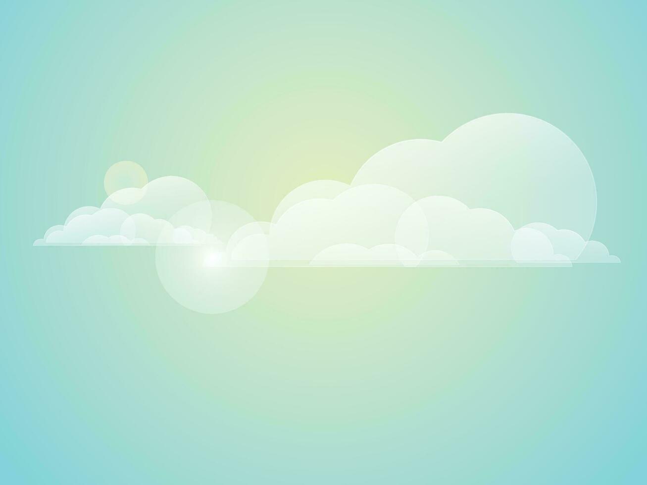 Beautiful cloudy sky background. vector