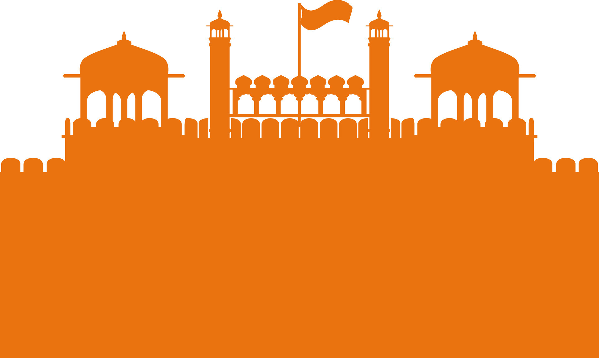 Red fort with flag in india. 24831620 Vector Art at Vecteezy