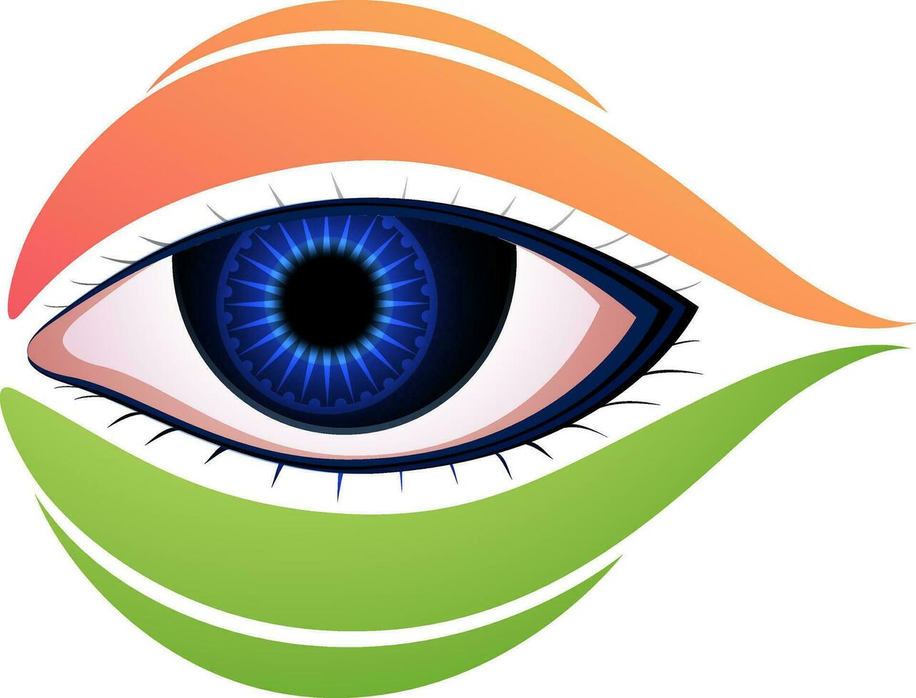 Colorful creative female eye. vector