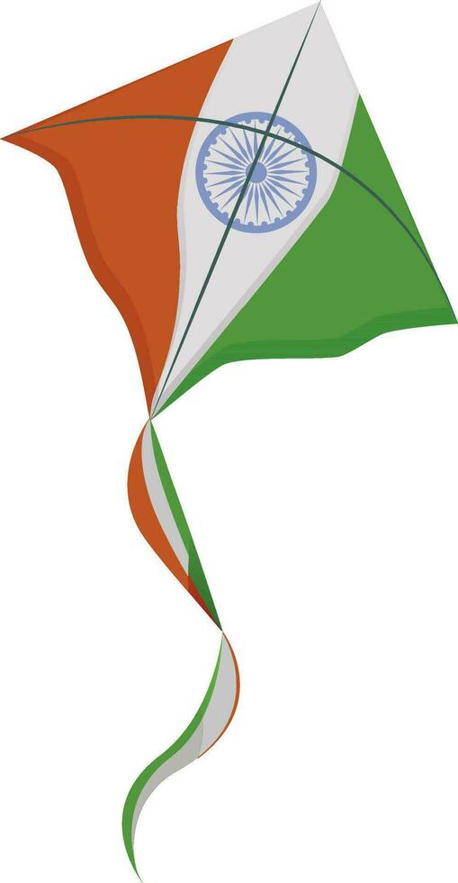 Flying kite in national flag colors. vector