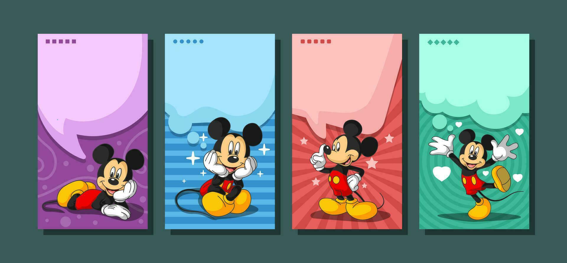 Cute Mouse Social Media Story vector