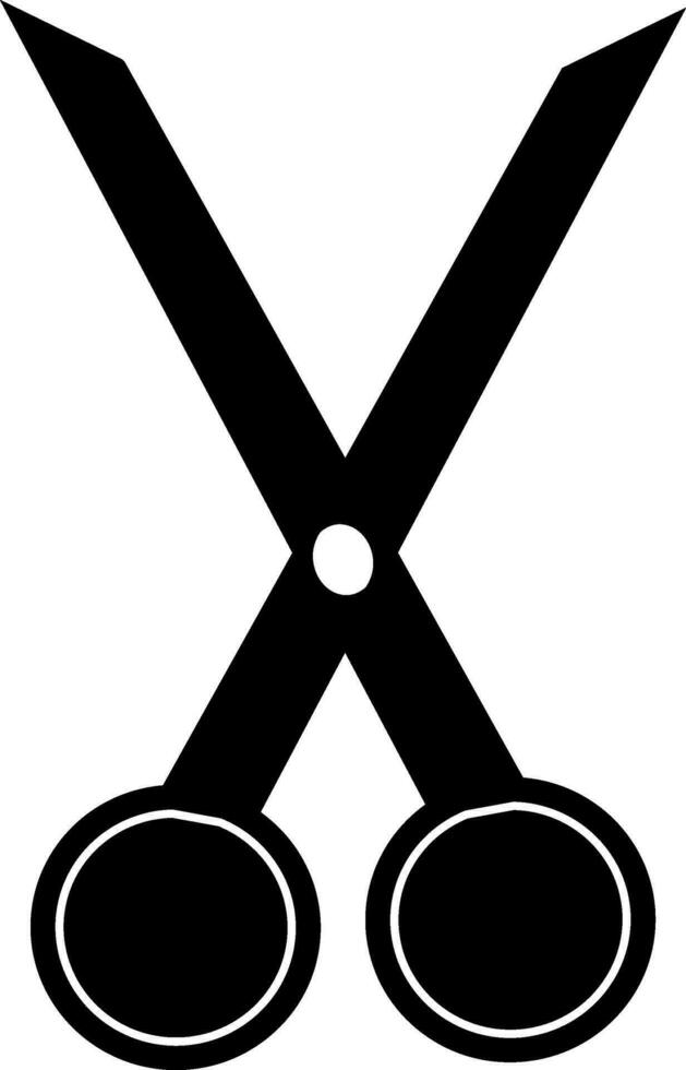scissor in flat style. vector