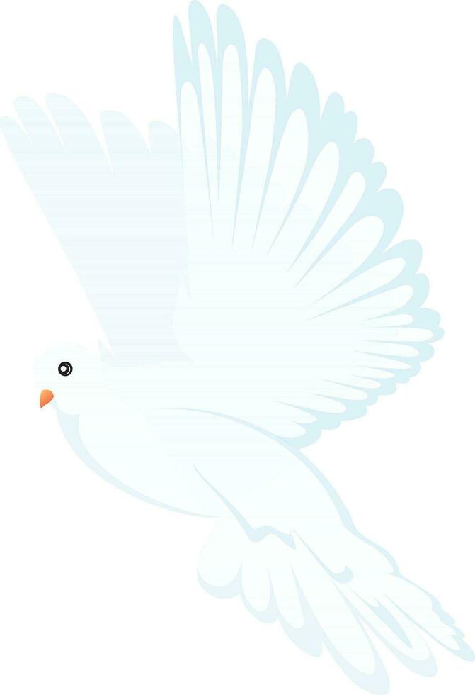 Beautiful illustration of flying dove bird. vector