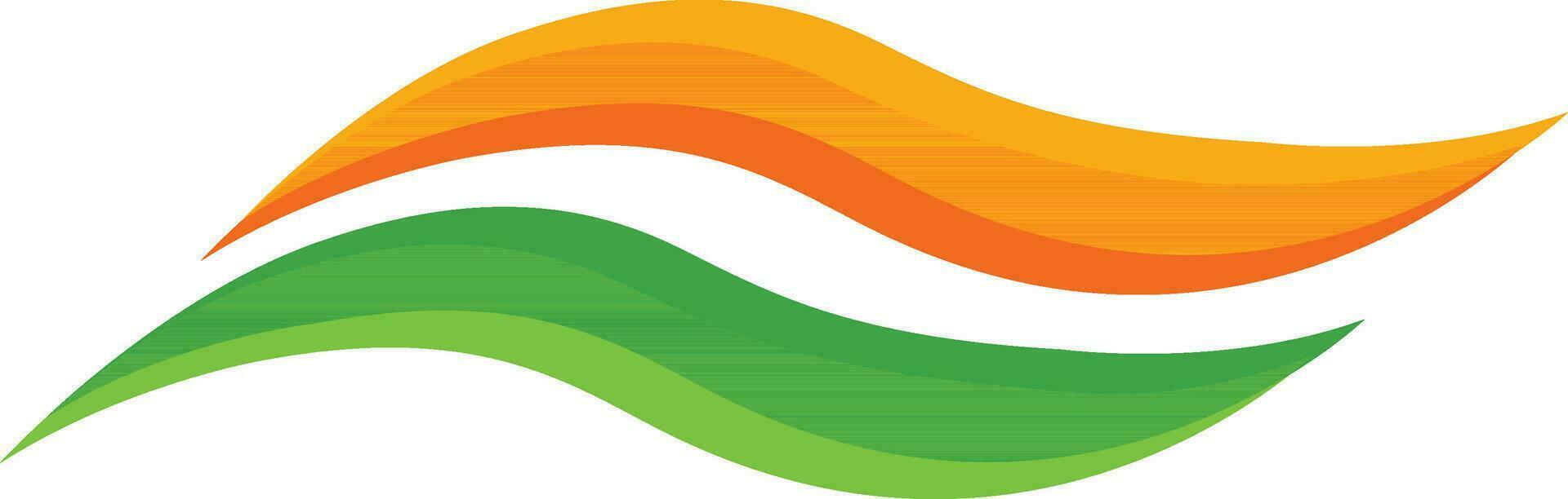 Indian flag color waves for Republic Day celebration. vector