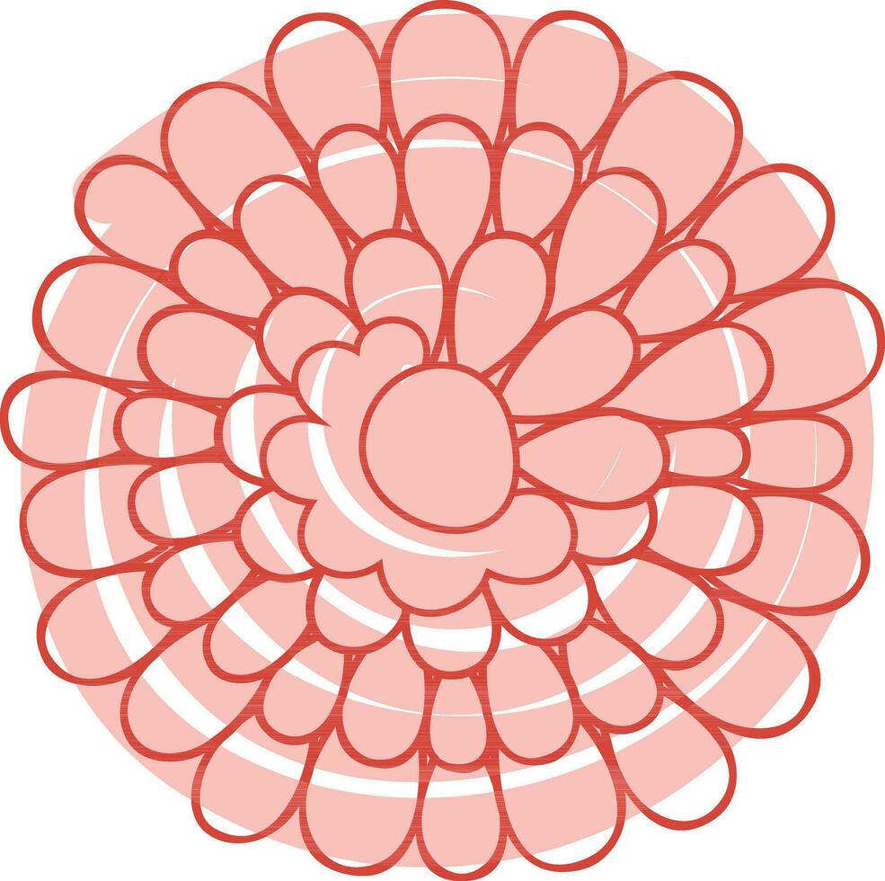 Beautiful creative pink color flower. vector