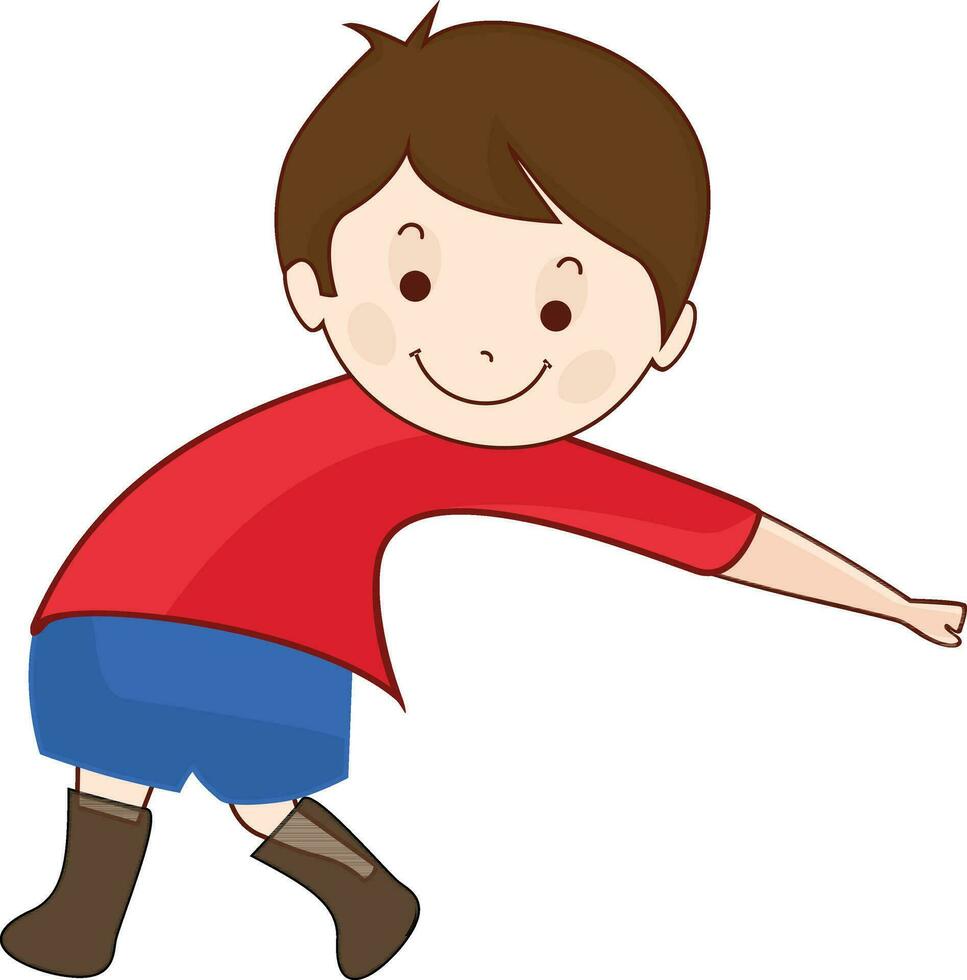 Cartoon character of a cute boy. vector