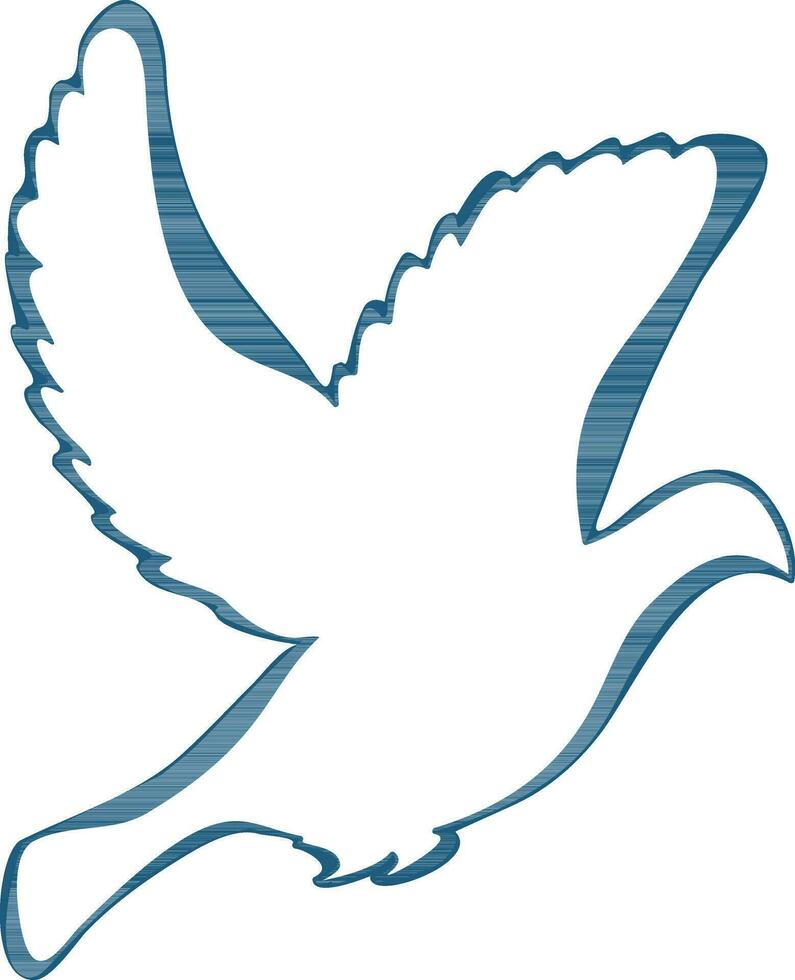 Free flying white dove vector. vector