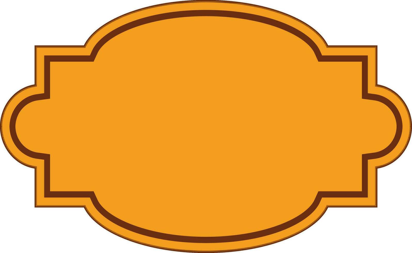 Illustration of of yellow badge icon. vector