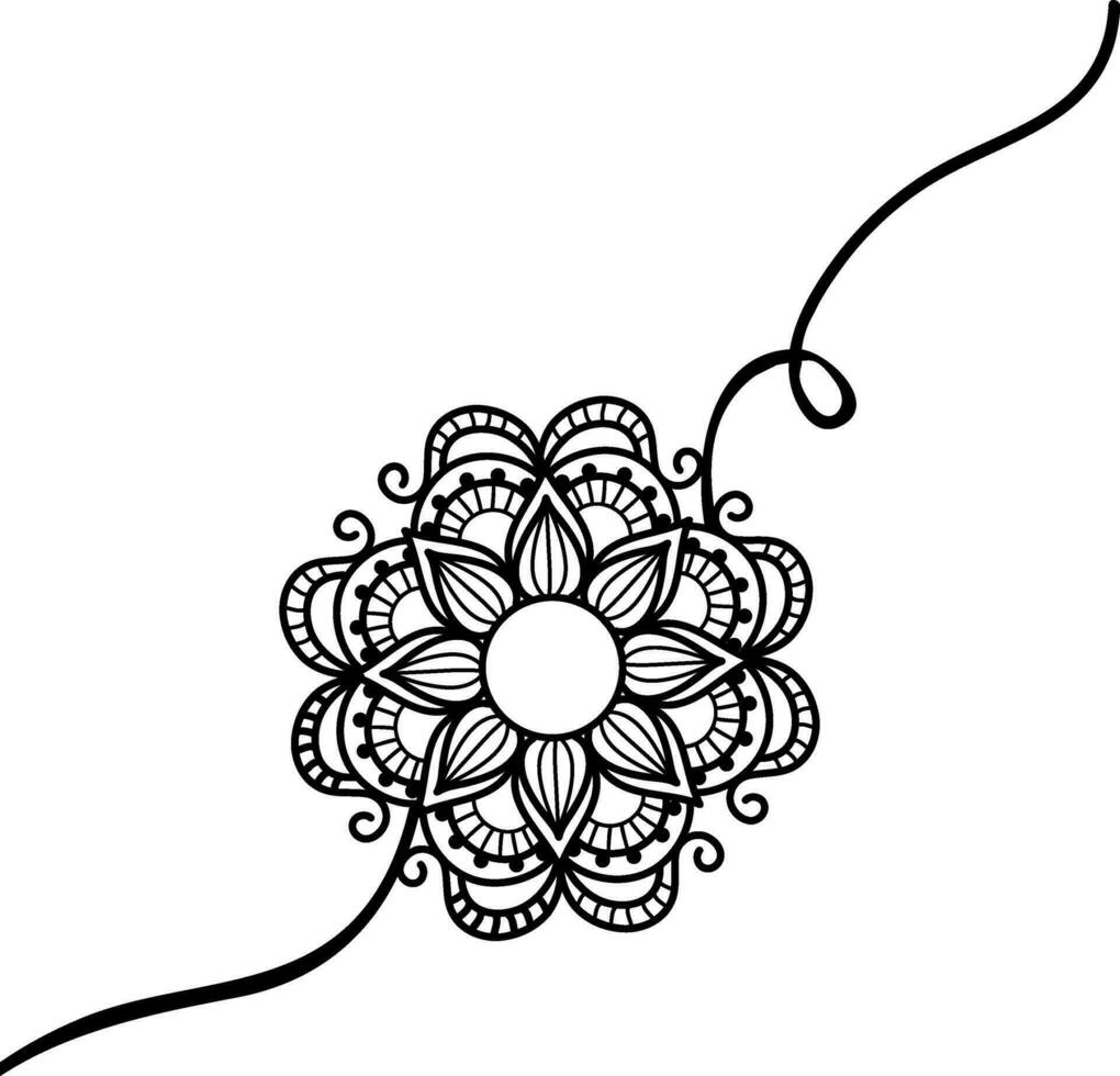 plano ilustración de un rakhi. vector