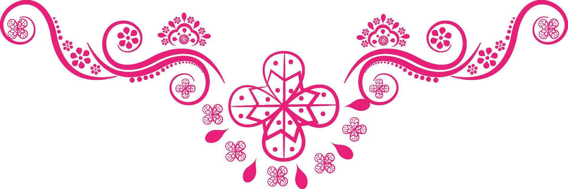 Beautiful pink floral design. vector