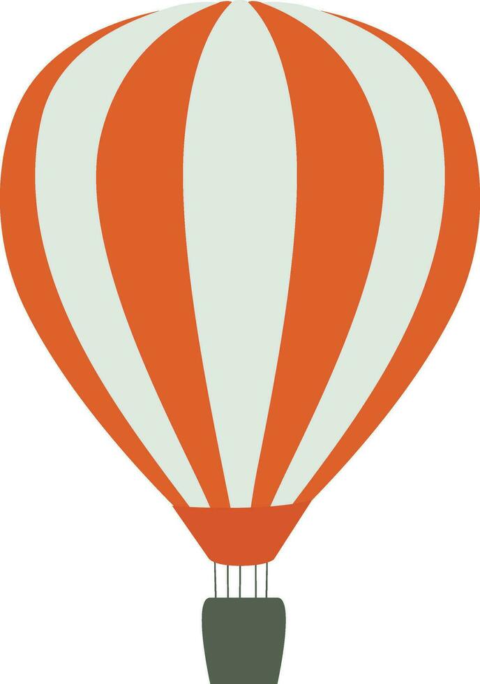 Illustration of hot air balloon icon. vector