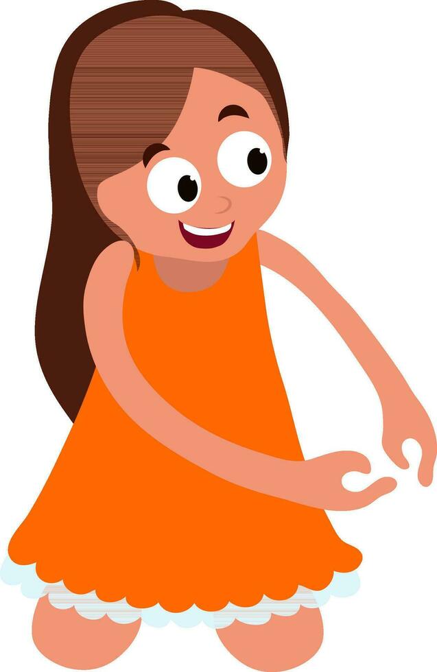 personaje de un gracioso muchacha. vector