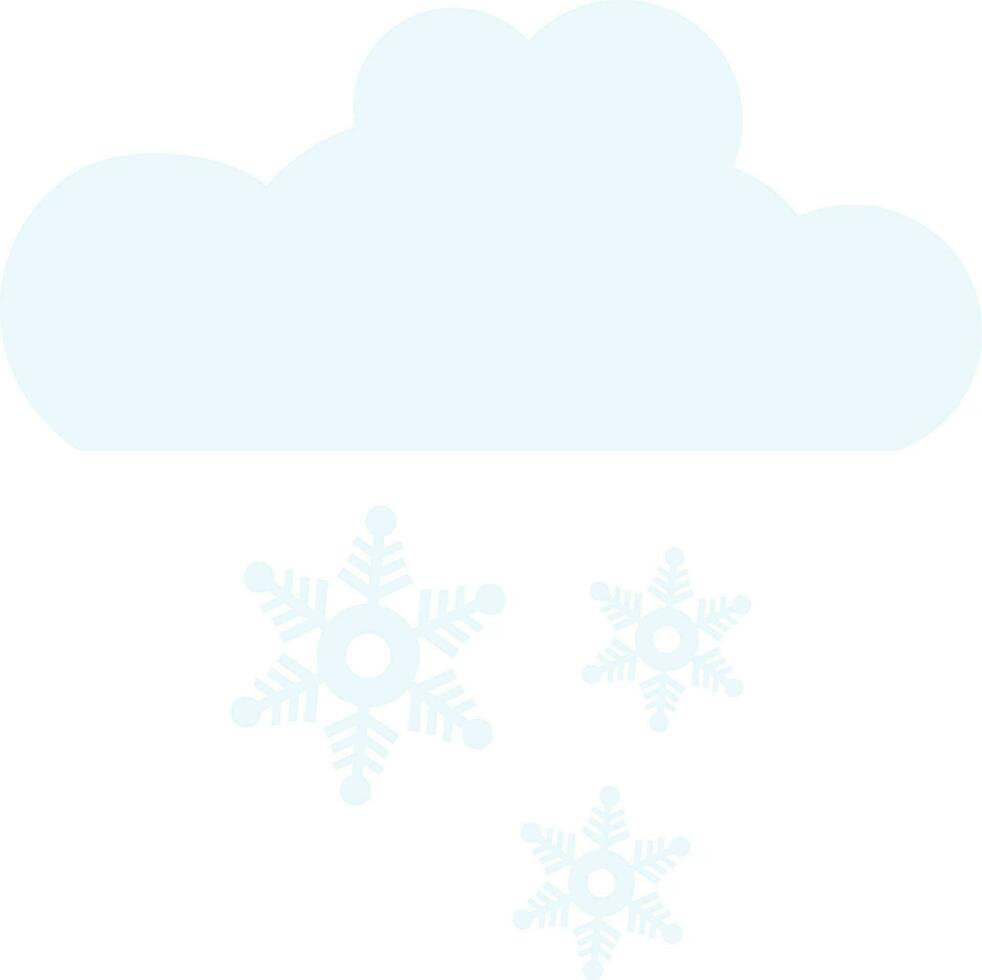 Illustration of cloud with snowflakes icon. vector