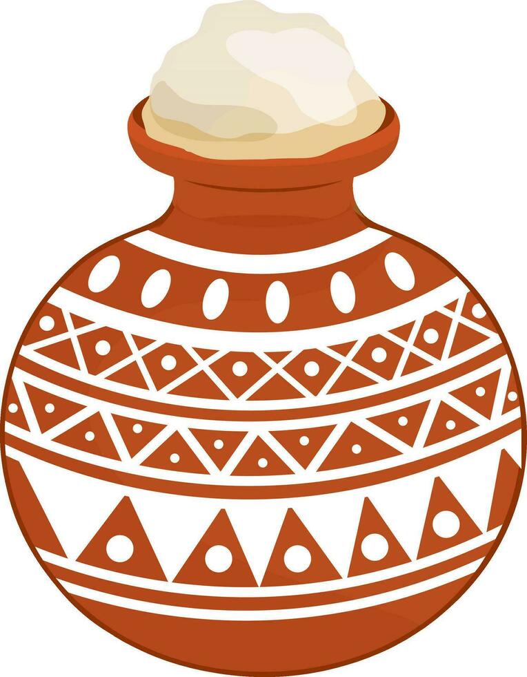 Isolated icon of mud pot. vector