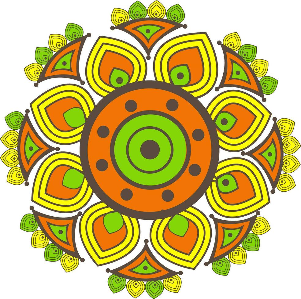 creativo vistoso floral mandala diseño. vector