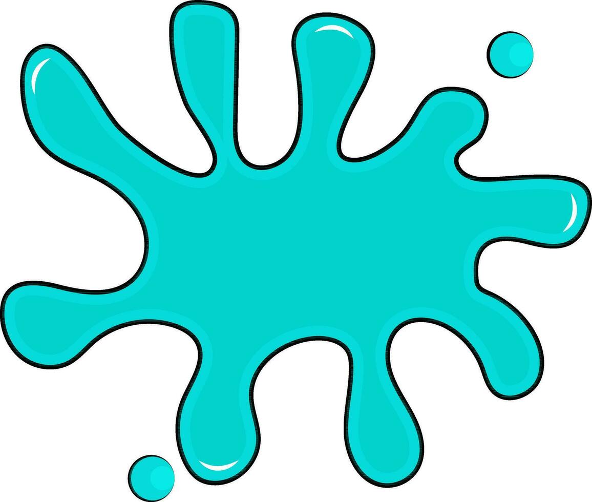 Blue water splash on background. vector