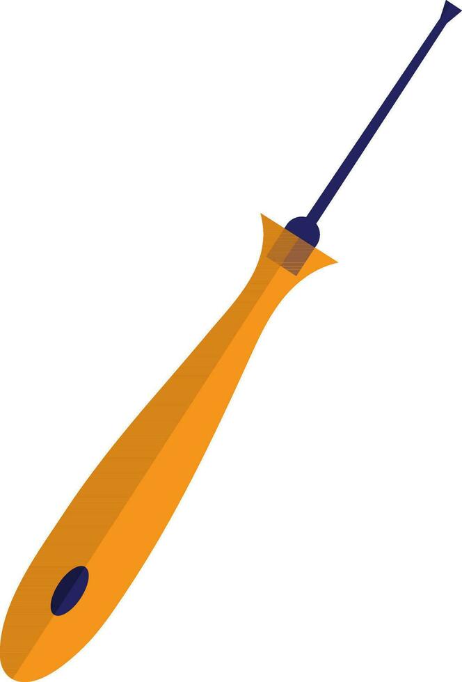 Screwdriver in blue and yellow color. vector