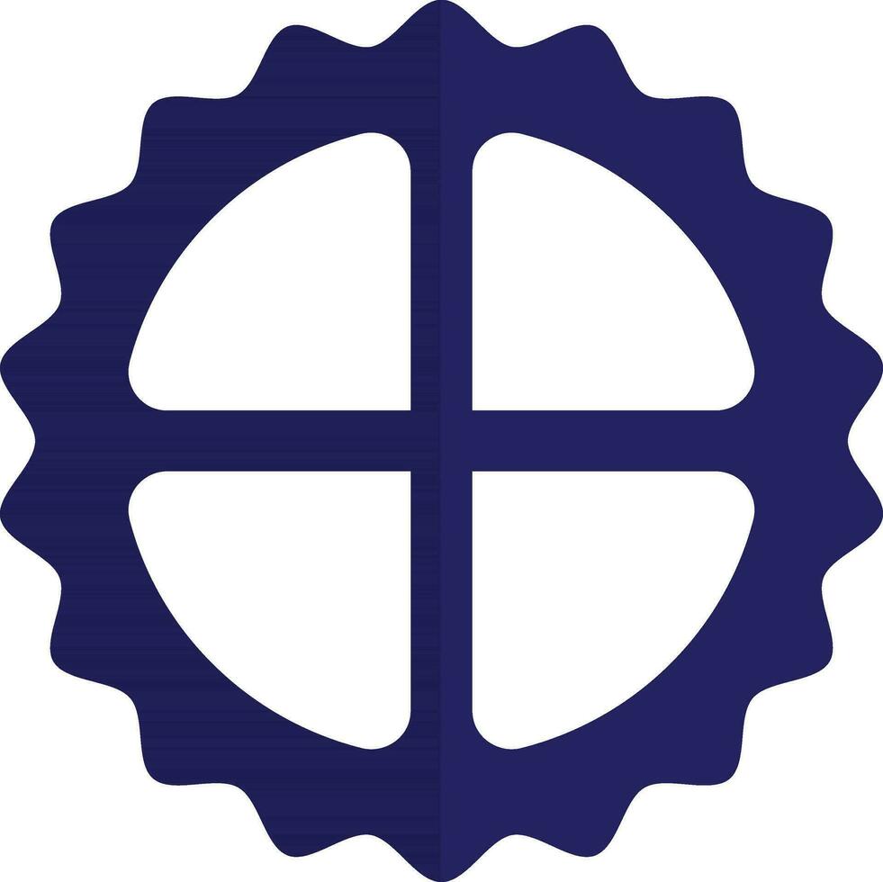 Isolated valve in blue color. vector