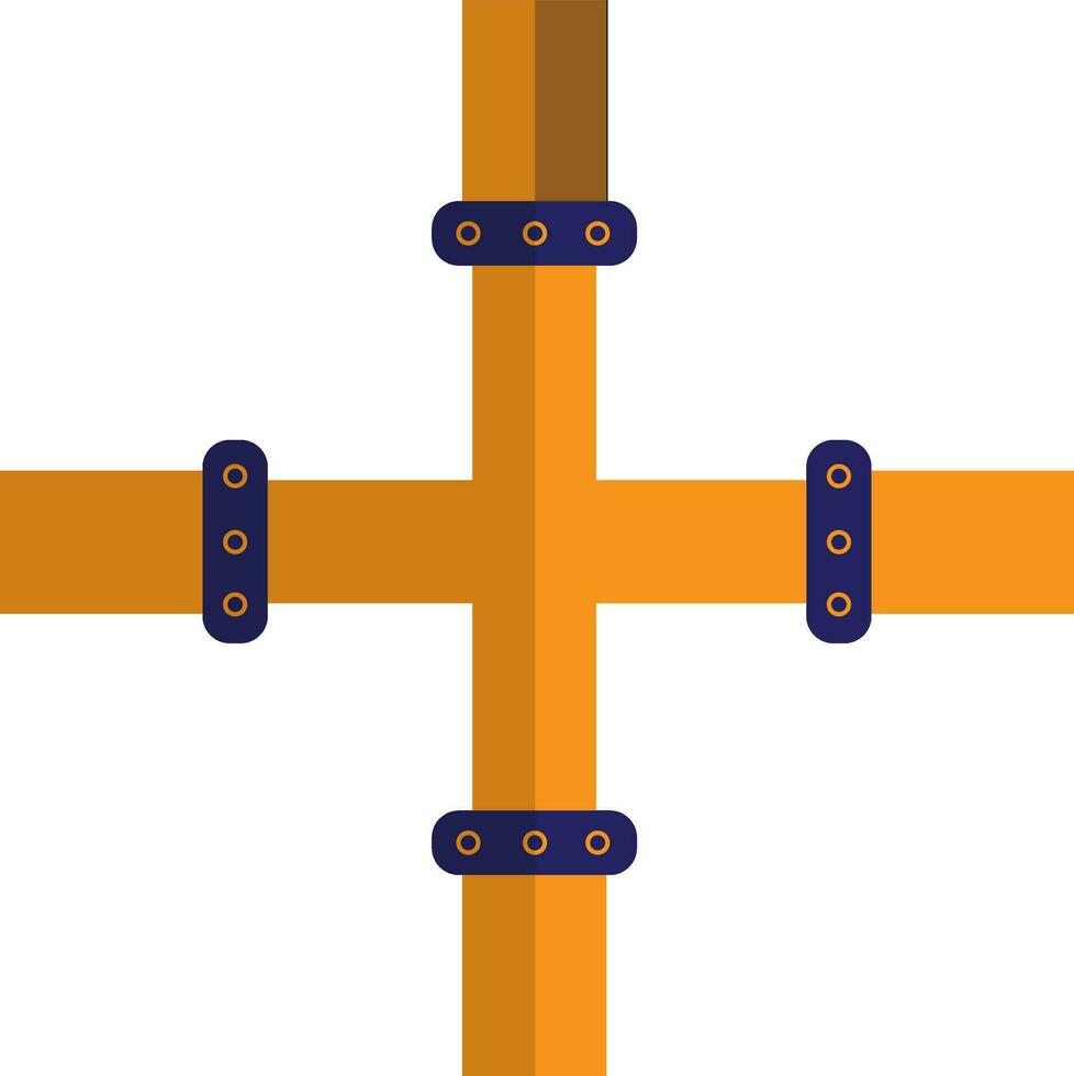 Yellow and blue pipeline icon. vector