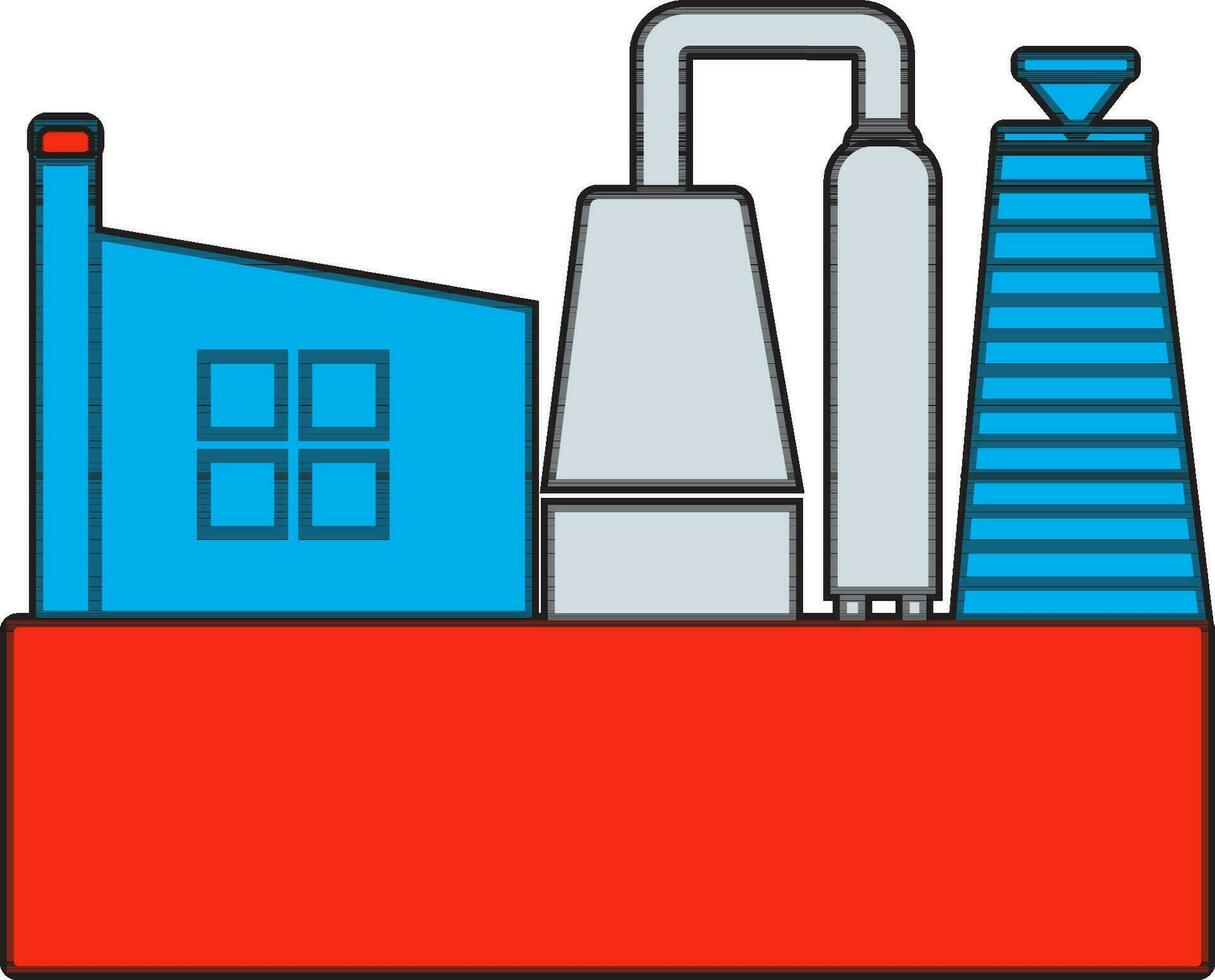 Pictogram of Oil processing plant. vector