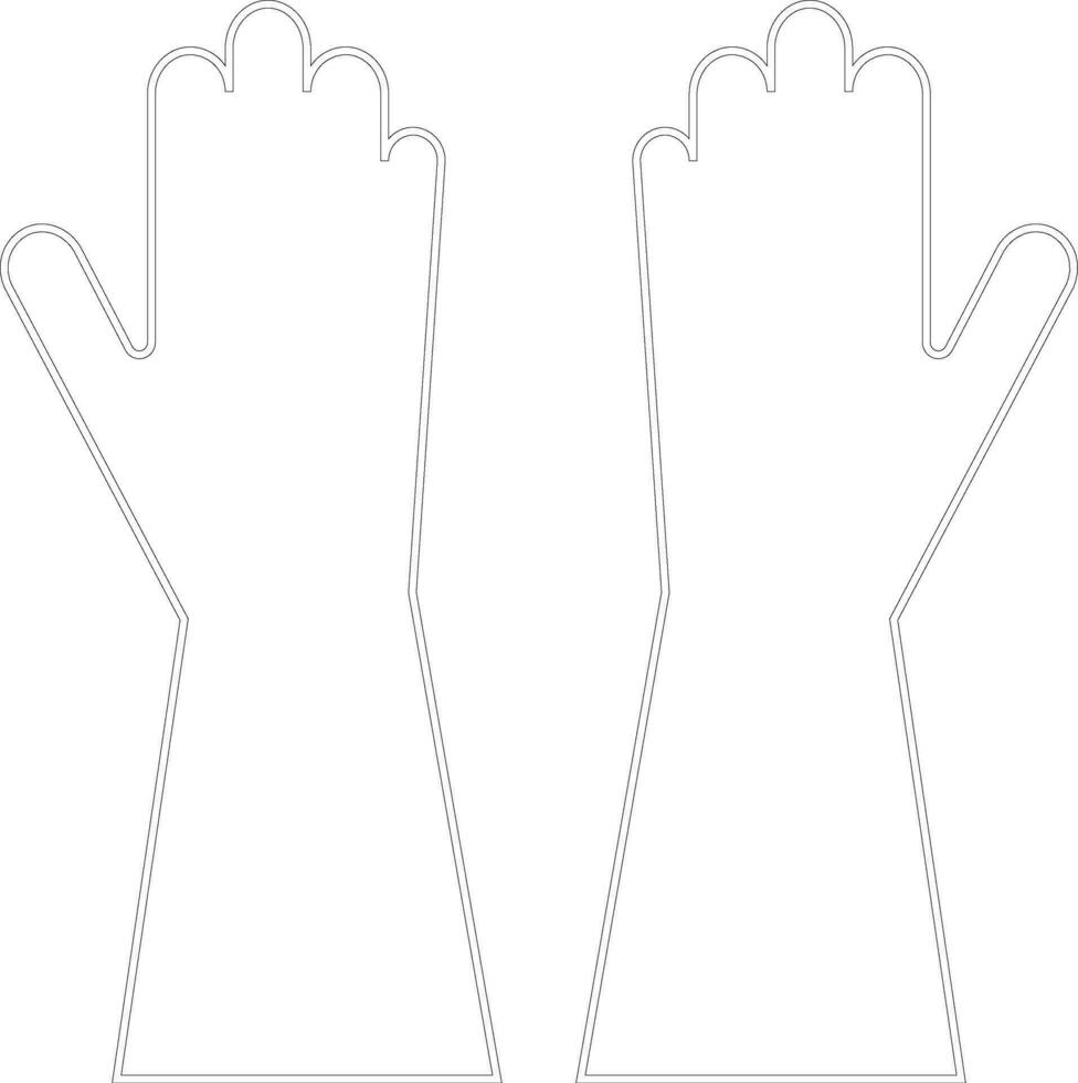 Flat style gloves icon. vector