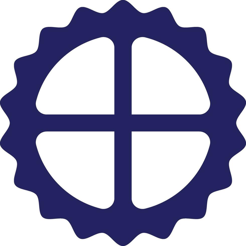 Isolated valve in blue color. vector