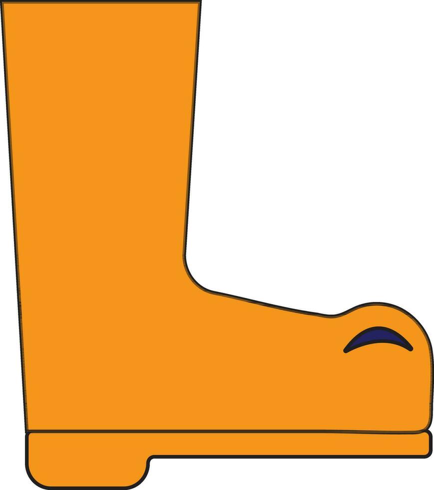 Isolated yellow boot. vector