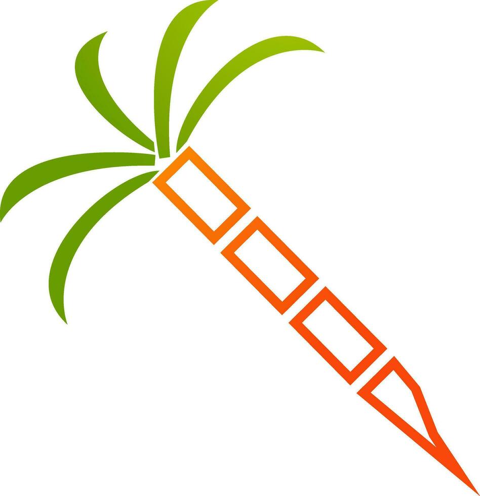 Sugarcane isolated illustration. vector