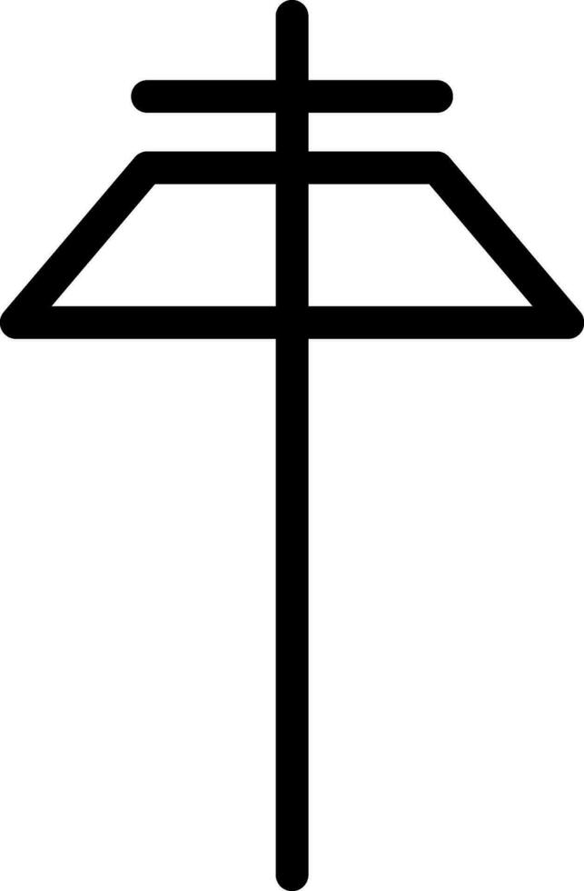 aislado plano estilo icono de antena torre. vector