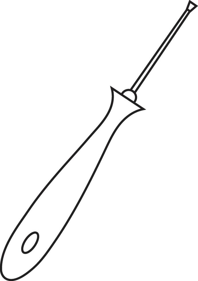 Screwdriver in flat style. vector