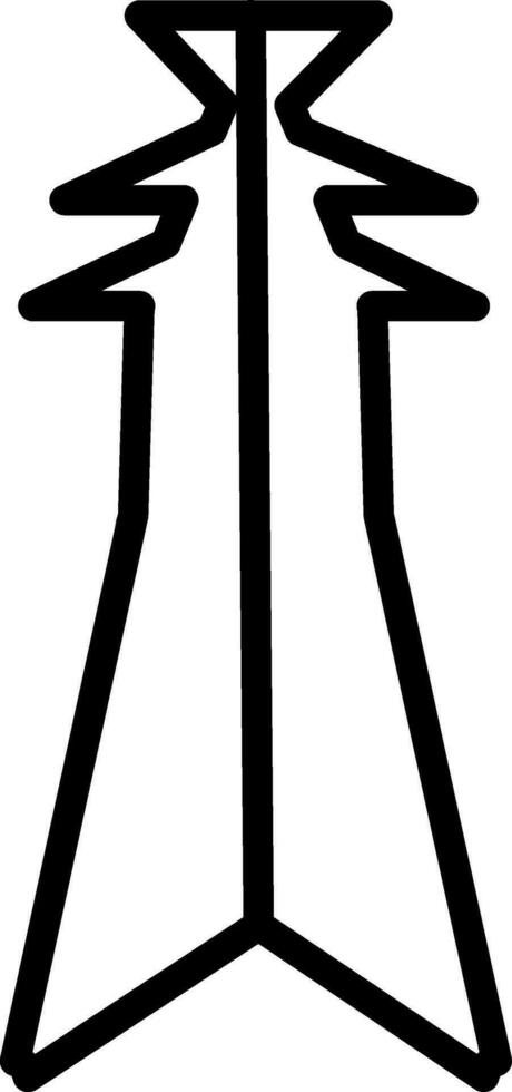 Flat style isolated electricity tower icon. vector