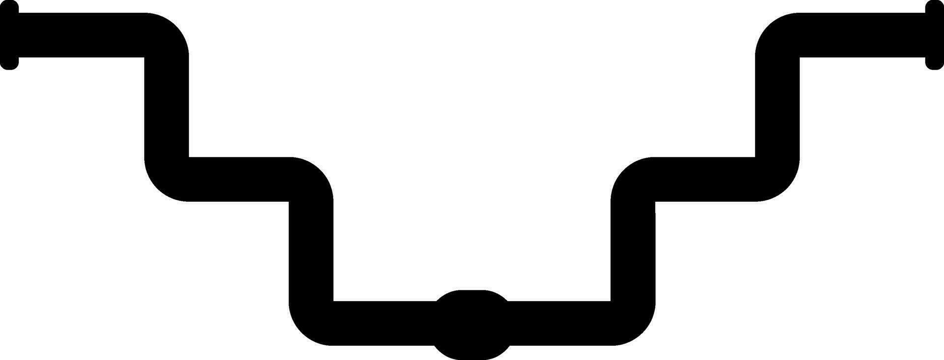 Illustration of pipe fitting in flat style. vector