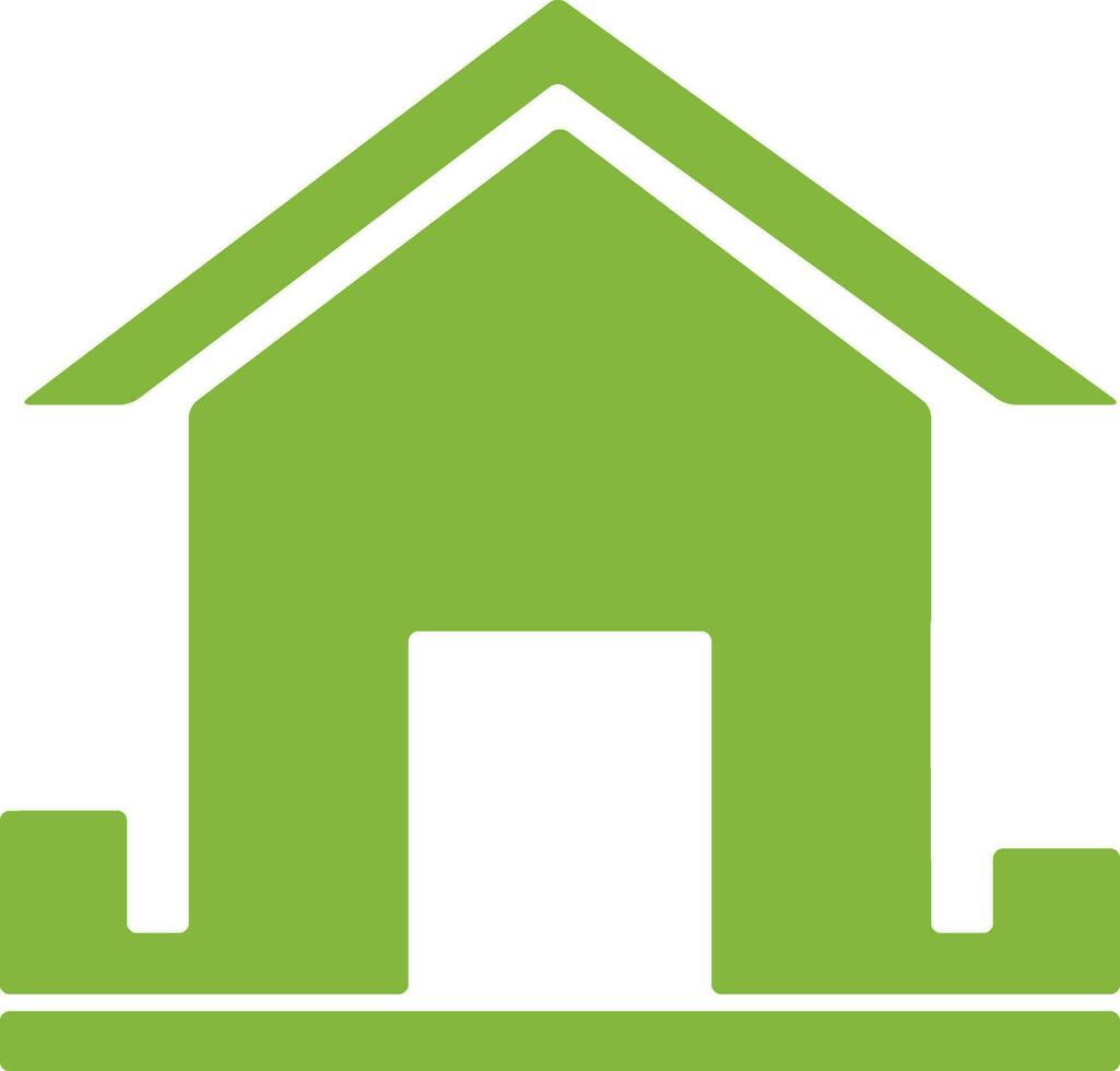 ilustración de verde casa icono. vector