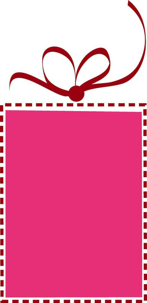 Flat illustration of a gift box with ribbon. vector