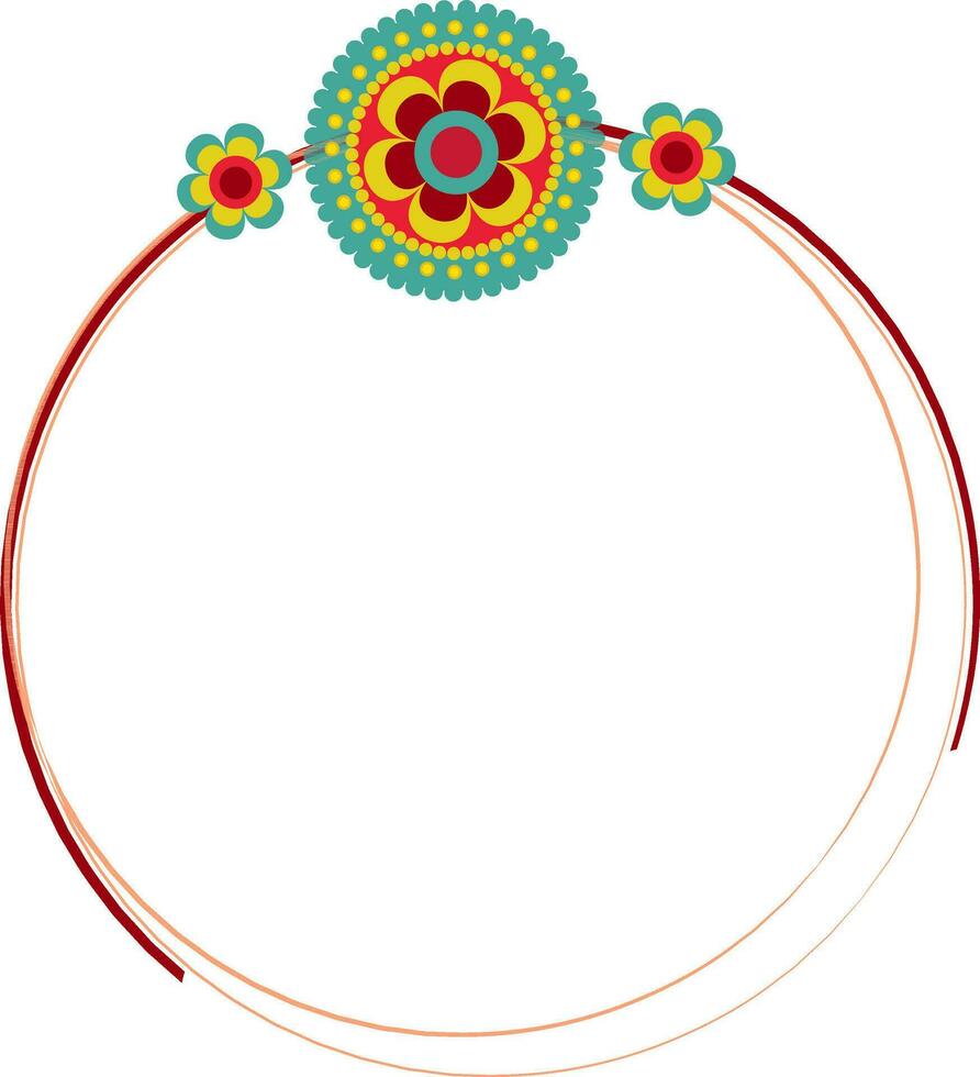 Flat illustration of a design rakhi. vector