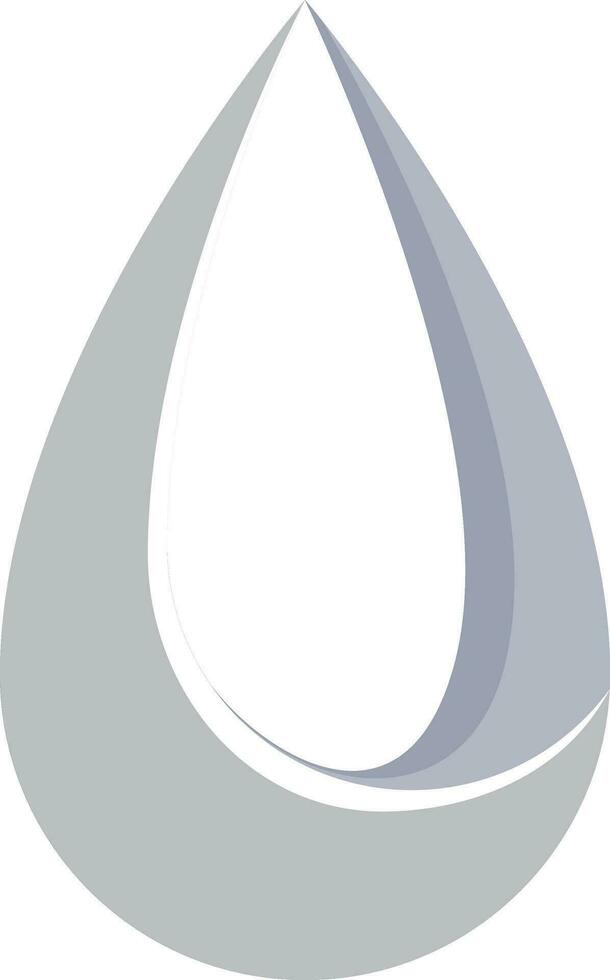 Illustration of a white drop icon. vector