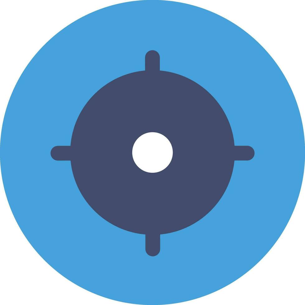 Four way direction around a circle icon, location finder. vector