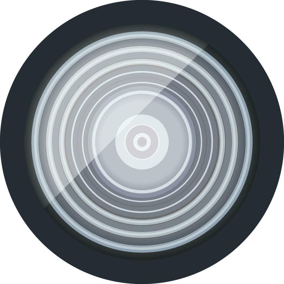 Illustration of camera lens icon. vector