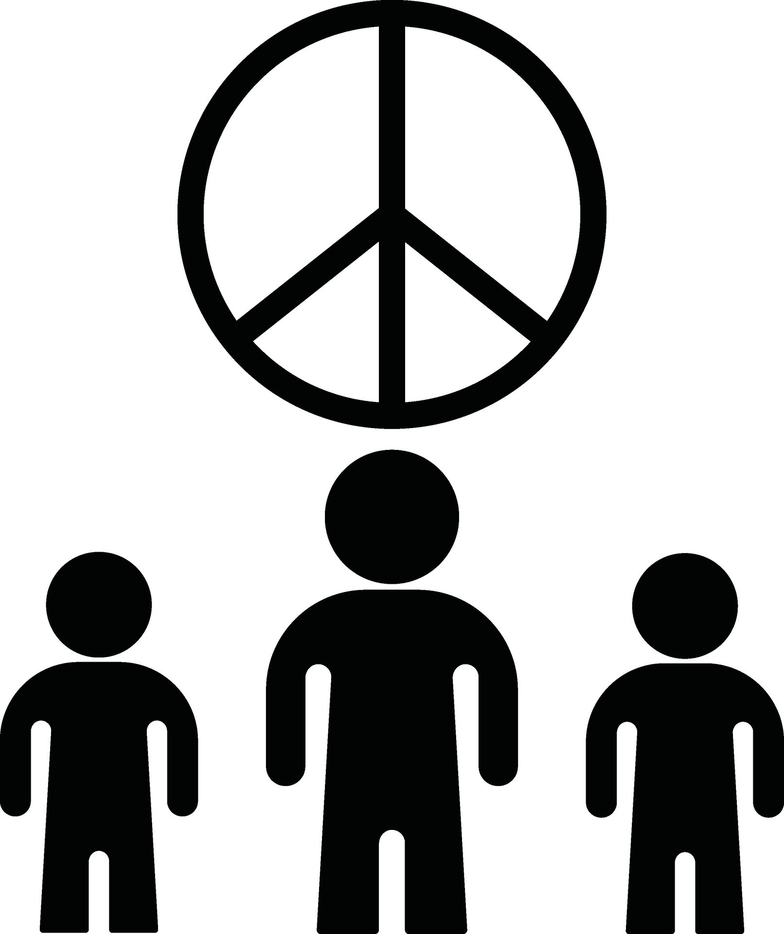 Three stand man with peace of icon. 24832897 Vector Art at Vecteezy