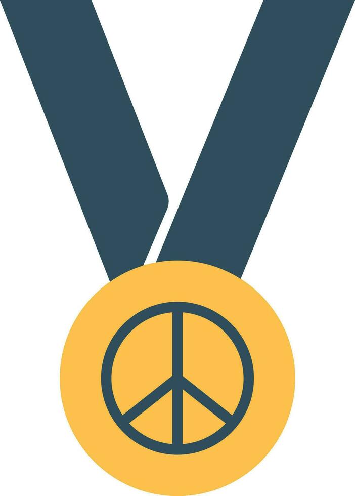 Sign of peace in meddle with ribbon. vector