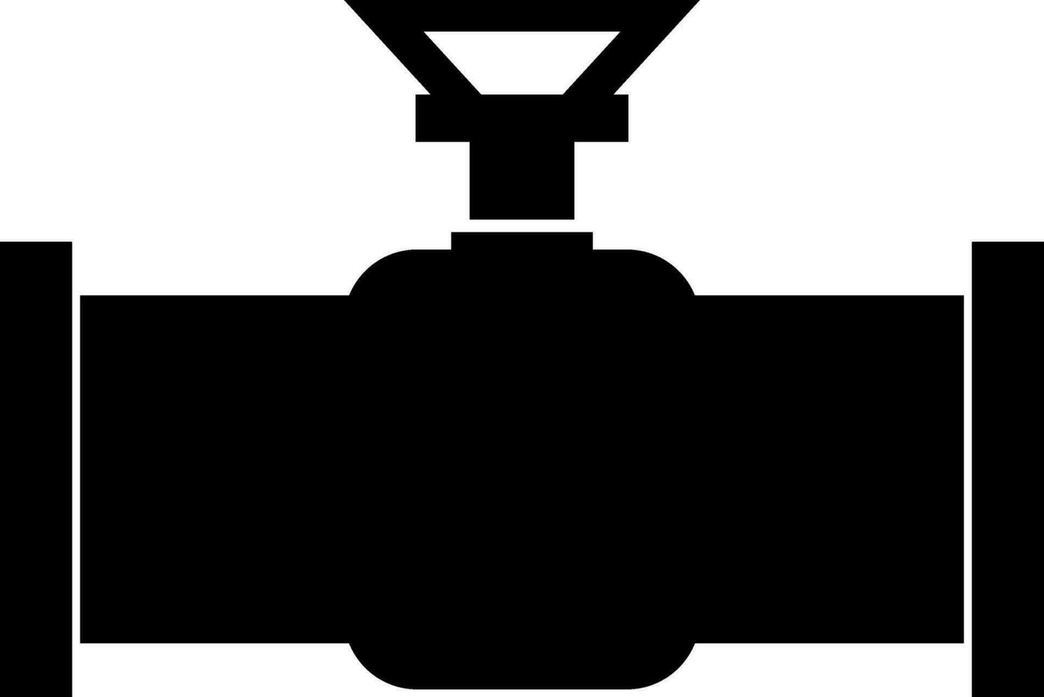 Pipe with valve icon. vector