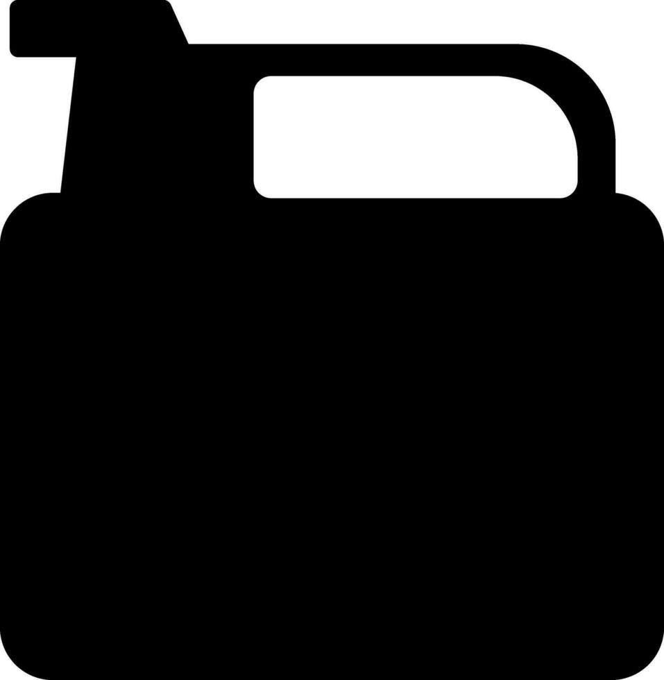 Black oil can flat style illustration. vector