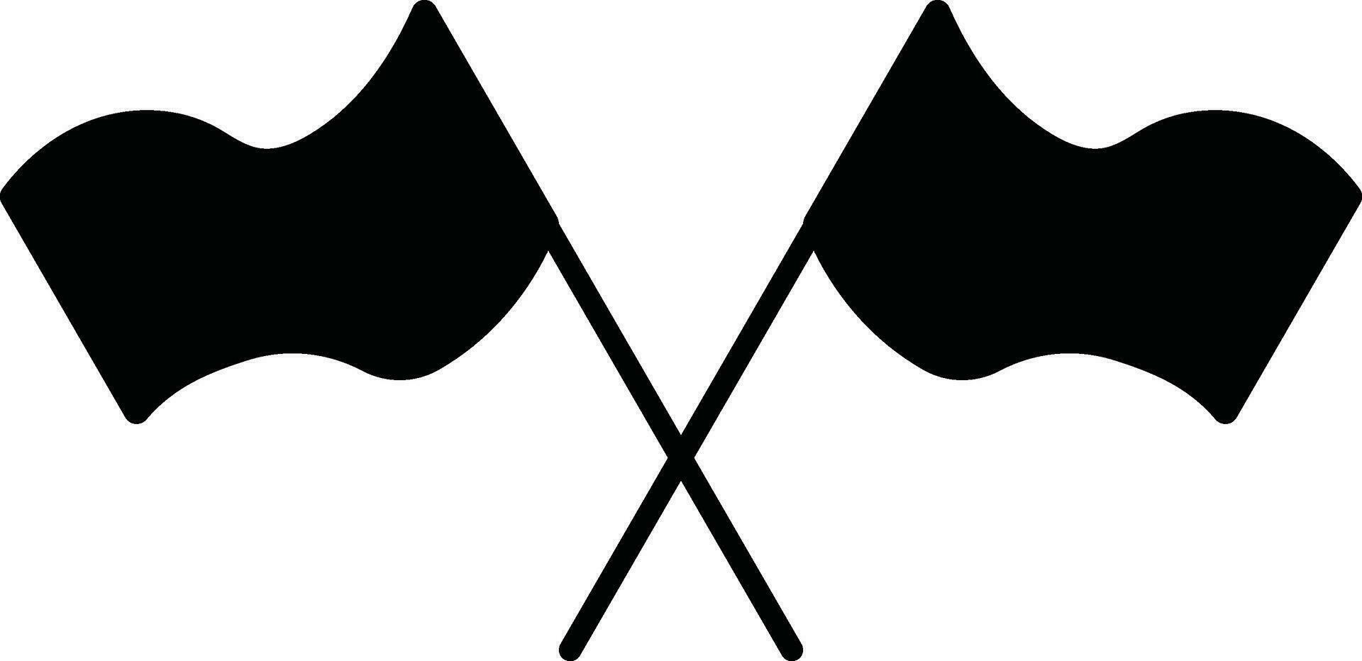 Illustration of two stand flag. vector