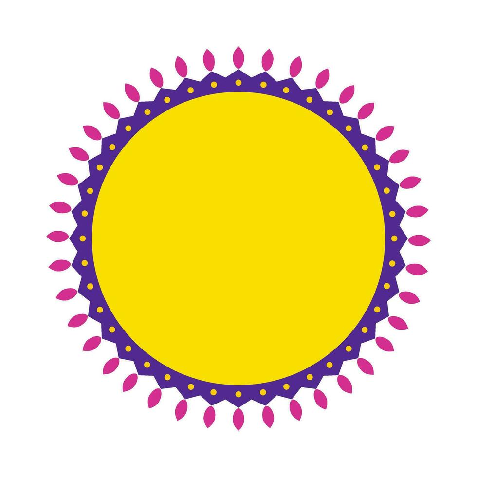 Indian traditional rangoli design. vector