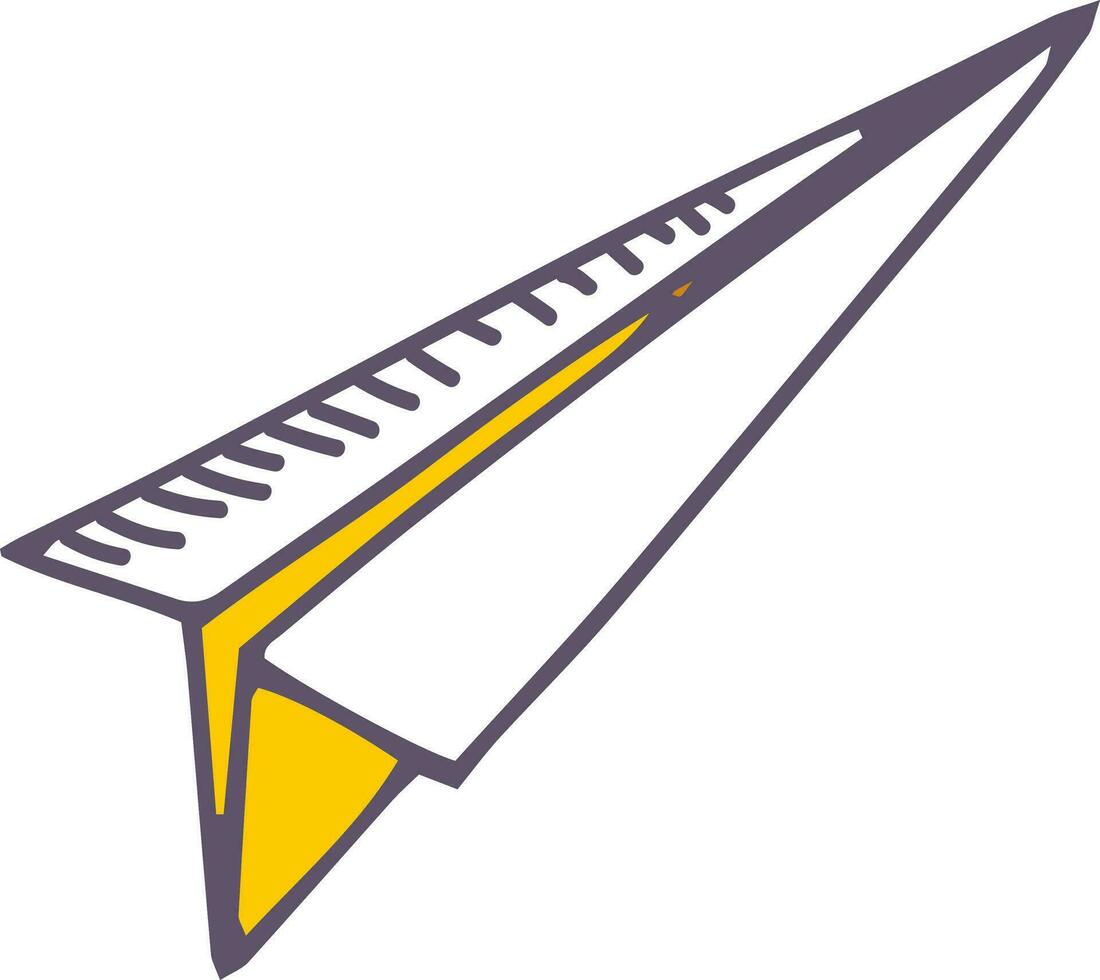 Flat illustration of paper plane. vector